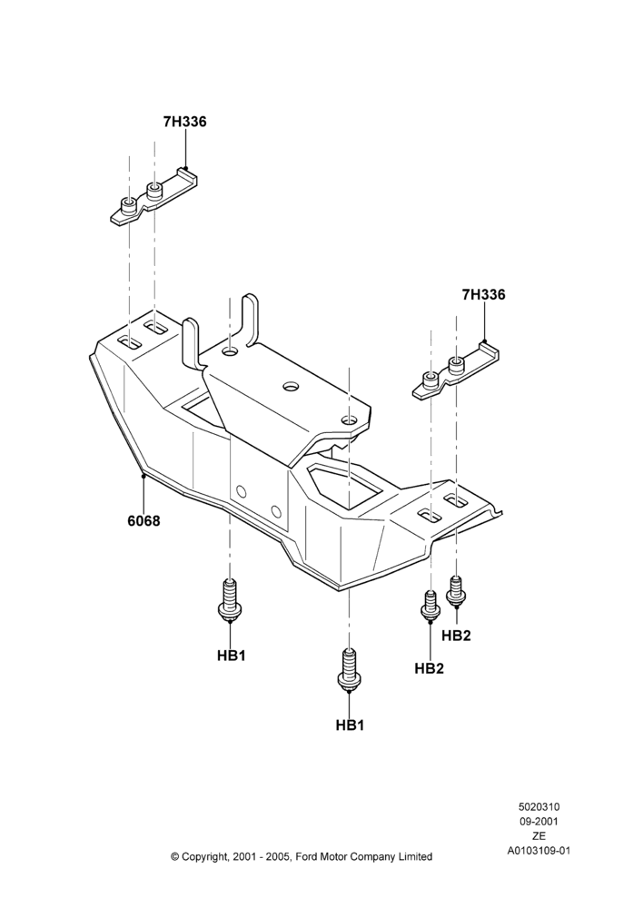 10A - Transmission Mounting, 3.8 OHV EFI; 18/SEP/2000-12/MAY/2004