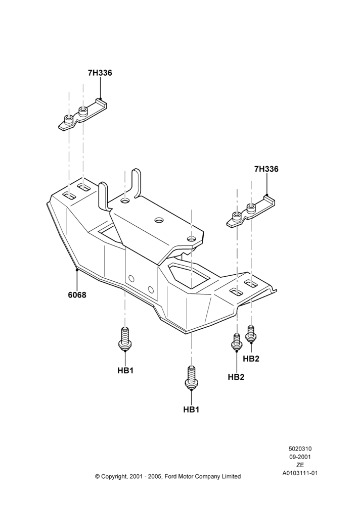 10C - Transmission Mounting, 4.6L DOHC V8 EFI; 18/SEP/2000-12/MAY/2004