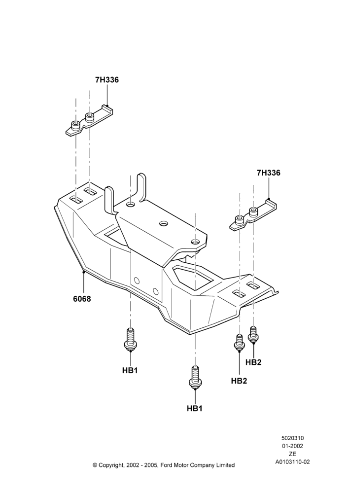 10B - Transmission Mounting, 4.6 SOHC EFI; 18/SEP/2000-12/MAY/2004