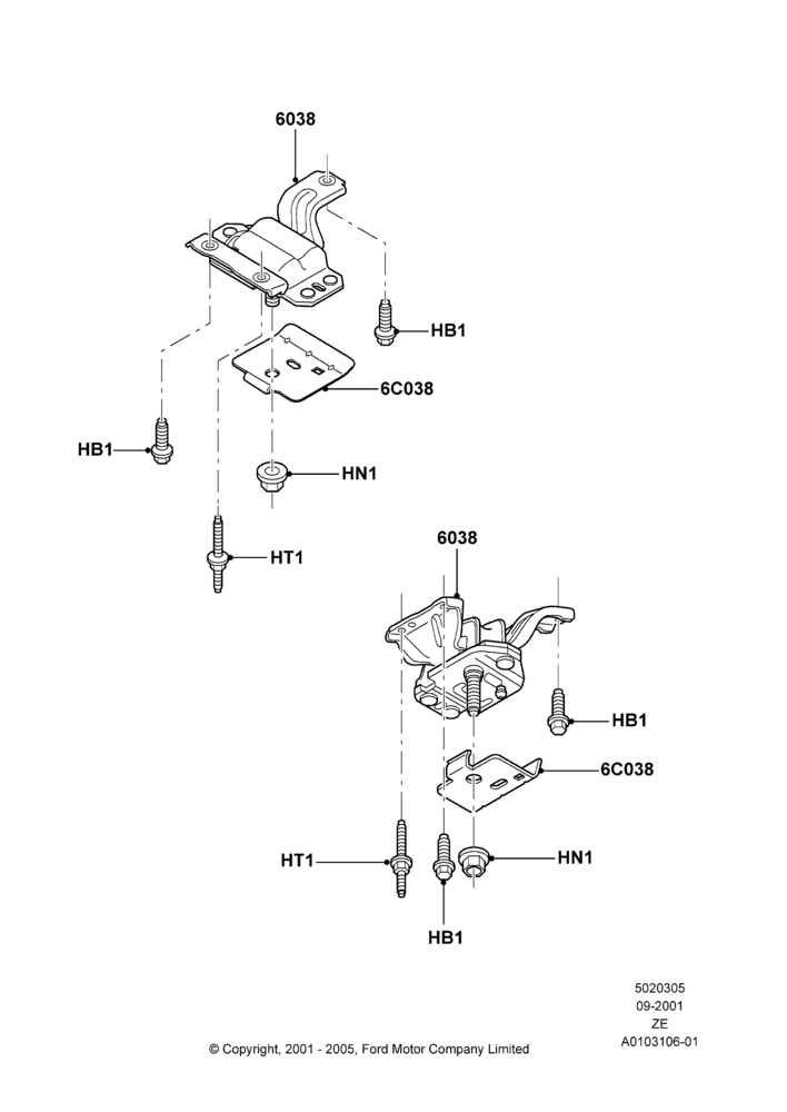 05B - Engine Mounting, All 4.6L Engine; 18/SEP/2000-12/MAY/2004