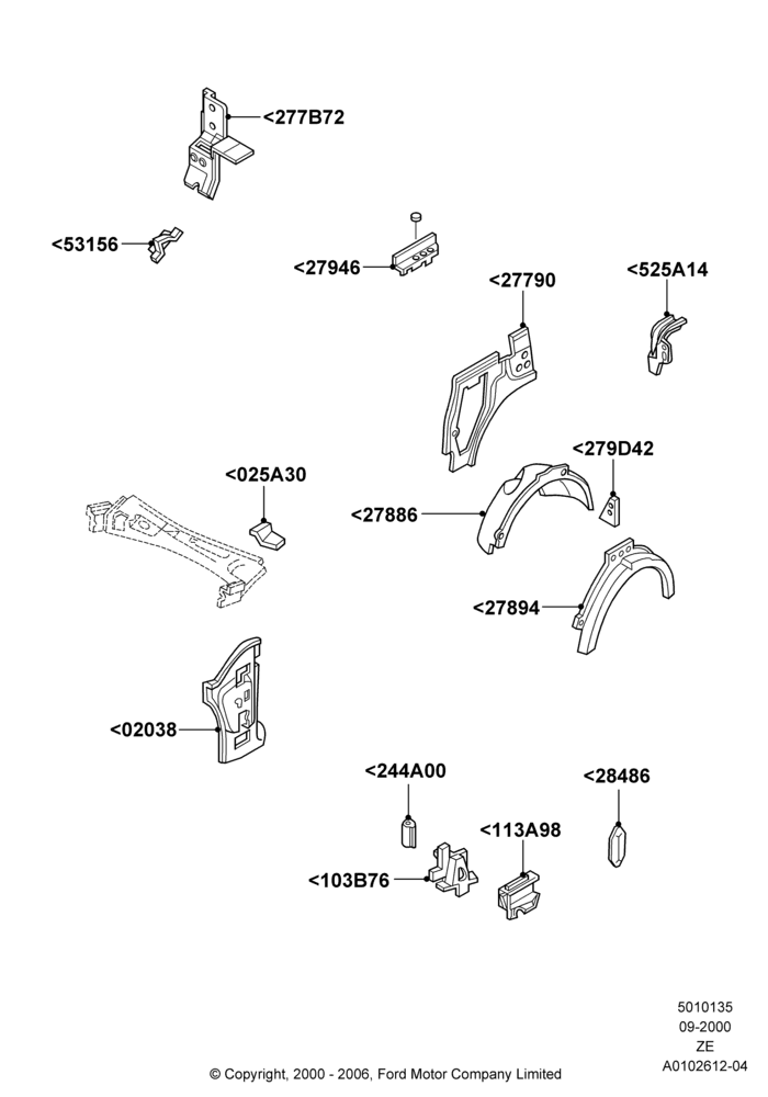 35B - Side Panels - Inner, Convertible; 18/SEP/2000-12/MAY/2004