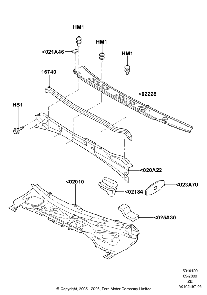 20 - Cowl/Panel and Related Parts; 18/SEP/2000-12/MAY/2004