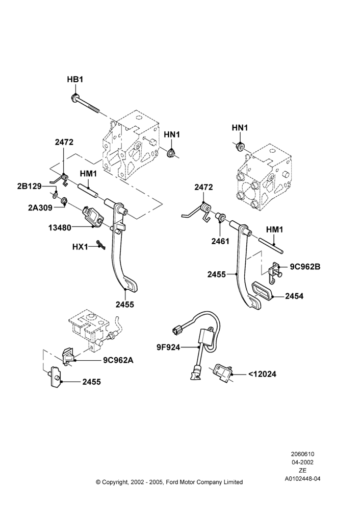 10A - Brake and Clutch Controls, 4R70W (AODE) 4-Speed Auto Trans, 4R75W 4 Spd Automatic Transmission; 18/SEP/2000-12/MAY/2004