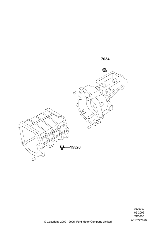07A - Manual Transmission External Cmpnts, TR3650 5-Speed Manual Transmission; 18/SEP/2000-12/MAY/2004