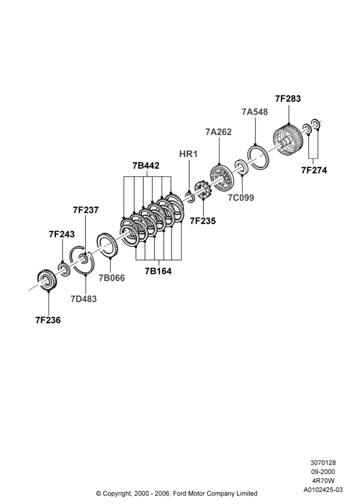 28A - Direct Clutch and Components, 4R70/4R75 W/E 4 Speed Trans; 18/SEP/2000-12/MAY/2004