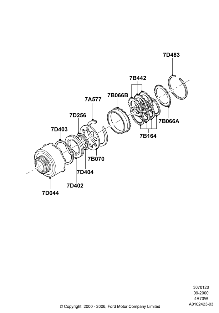 20A - Reverse Clutch and Components, 4R70/4R75 W/E 4 Speed Trans; 18/SEP/2000-12/MAY/2004