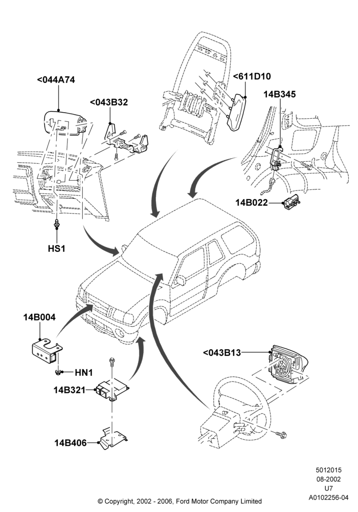 15B - Airbag System; 19/AUG/2002-09/MAY/2003