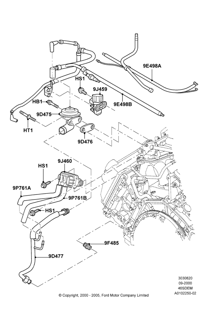 Exhaust Gas Recirculation, 4.6L DOHC V8 EFI, Cobra