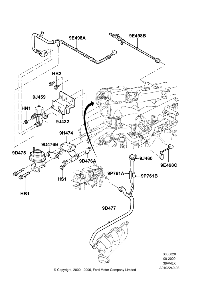 Exhaust Gas Recirculation, 3.8 OHV EFI