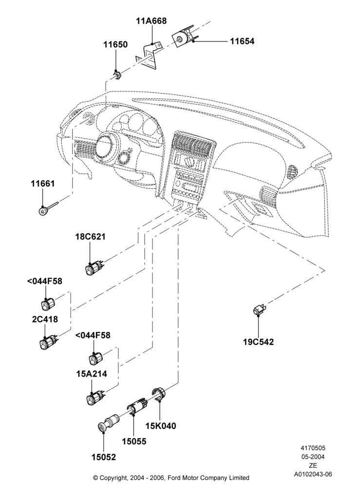 05 - Instrument Panel Related Parts; 18/SEP/2000-12/MAY/2004