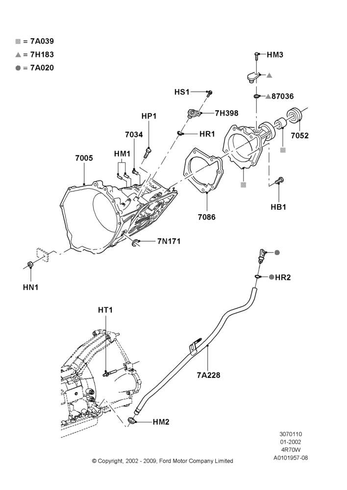 10A - Transmission External Components, 4R70/4R75 W/E 4 Speed Trans; 18/SEP/2000-12/MAY/2004