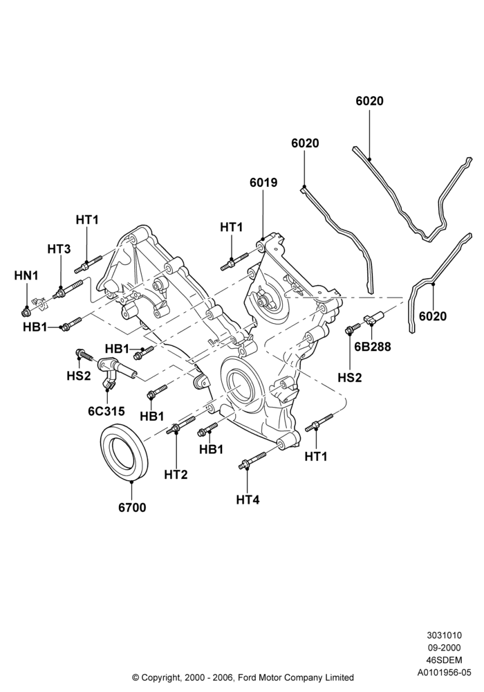 Timing Gear Covers, 4.6L DOHC V8 EFI, Cobra