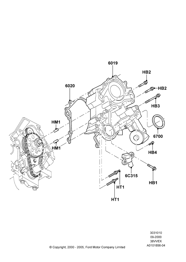Timing Gear Covers, 3.8 OHV EFI
