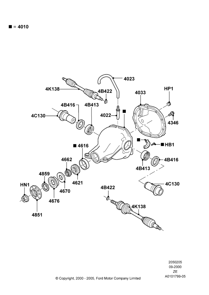 05B - Rear Axle, Cobra; 18/SEP/2000-12/MAY/2004