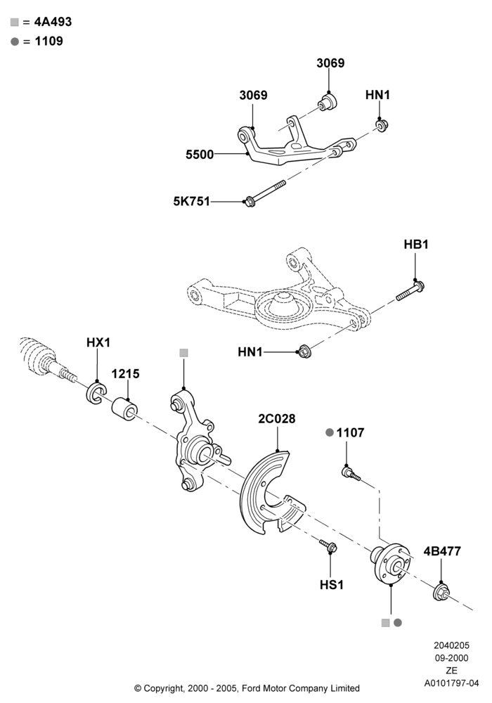 05B - Rear Knuckle and Suspension Arms, Cobra; 18/SEP/2000-12/MAY/2004
