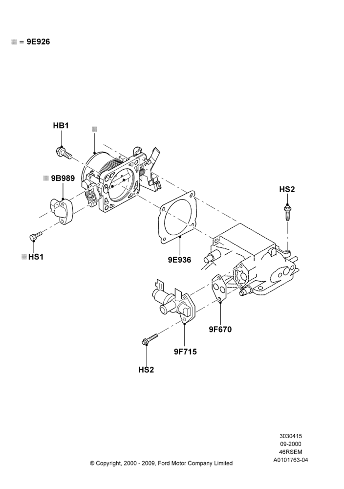 15A - Throttle Housing, 4.6 SOHC EFI, GT; 18/SEP/2000-12/MAY/2004