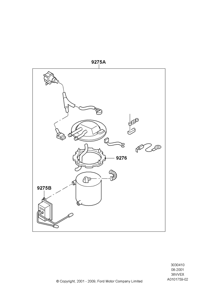 10 - Fuel Pump And Sender Unit, 3.8 OHV EFI; 18/SEP/2000-30/SEP/2003
