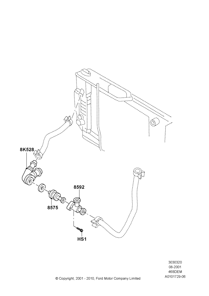 Thermostat/Housing & Related Parts, 4.6L DOHC V8 EFI, Cobra