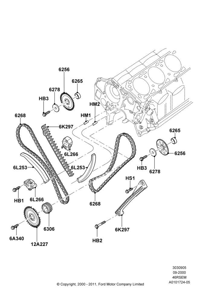 Timing Gear, 4.6 SOHC EFI, GT