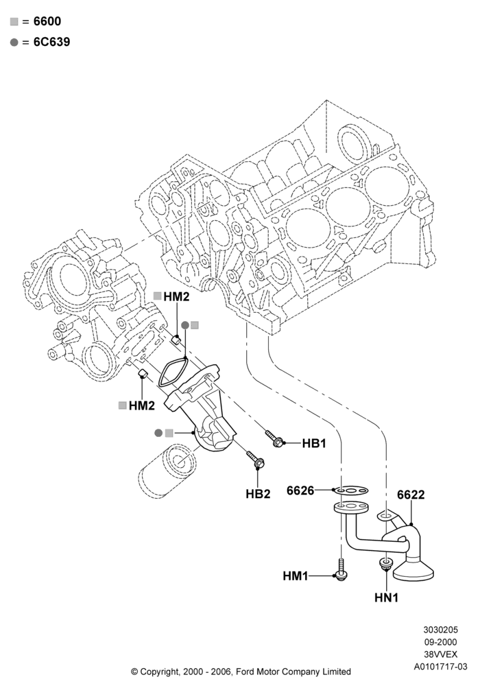 05 - Oil Pump, 3.8 OHV EFI; 18/SEP/2000-30/SEP/2003