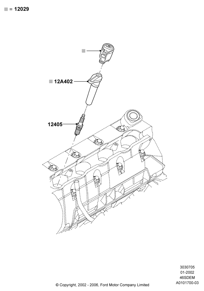 05A - Ignition Coil and Wires/Spark Plugs, 4.6L DOHC V8 EFI, Cobra; 18/SEP/2000-05/SEP/2001