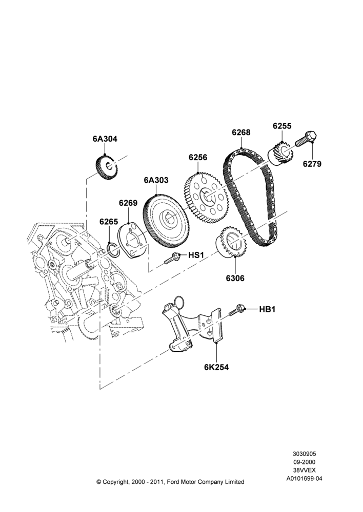 Timing Gear, 3.8 OHV EFI