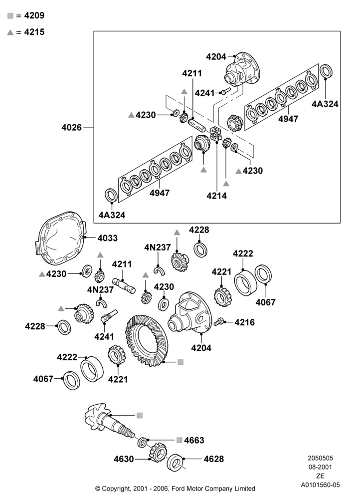 05A - Components - Rear Axle Diff & Carr., (-) Cobra; 18/SEP/2000-12/MAY/2004