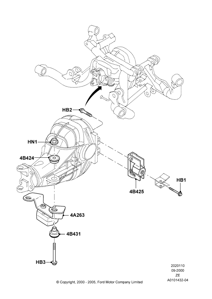 10C - Rear Differential Mounting, Cobra; 18/SEP/2000-12/MAY/2004