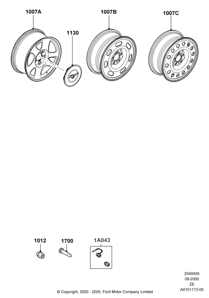 05A - Wheels, With 15" Wheels; 18/SEP/2000-05/SEP/2001