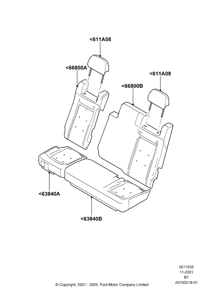 35C - Rear Seat Pads/Valances & Heating, All Third Row Seating; 18/MAR/2002-02/AUG/2006