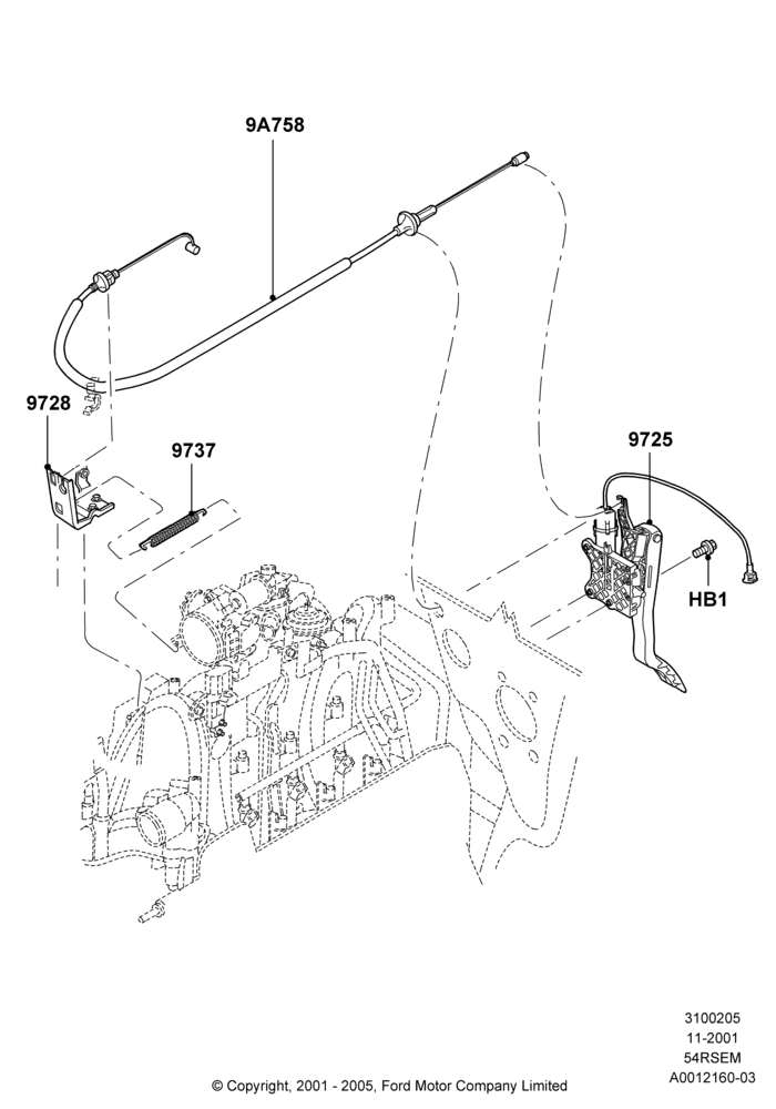 05A - Accelerator/Injection Pump Controls, 5.4L Modular SOHC V8; 18/MAR/2002-02/AUG/2004