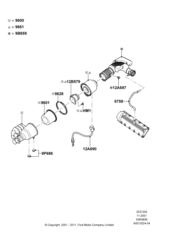 05A - Air Cleaner, 5.4L Modular SOHC V8; 18/MAR/2002-02/AUG/2004