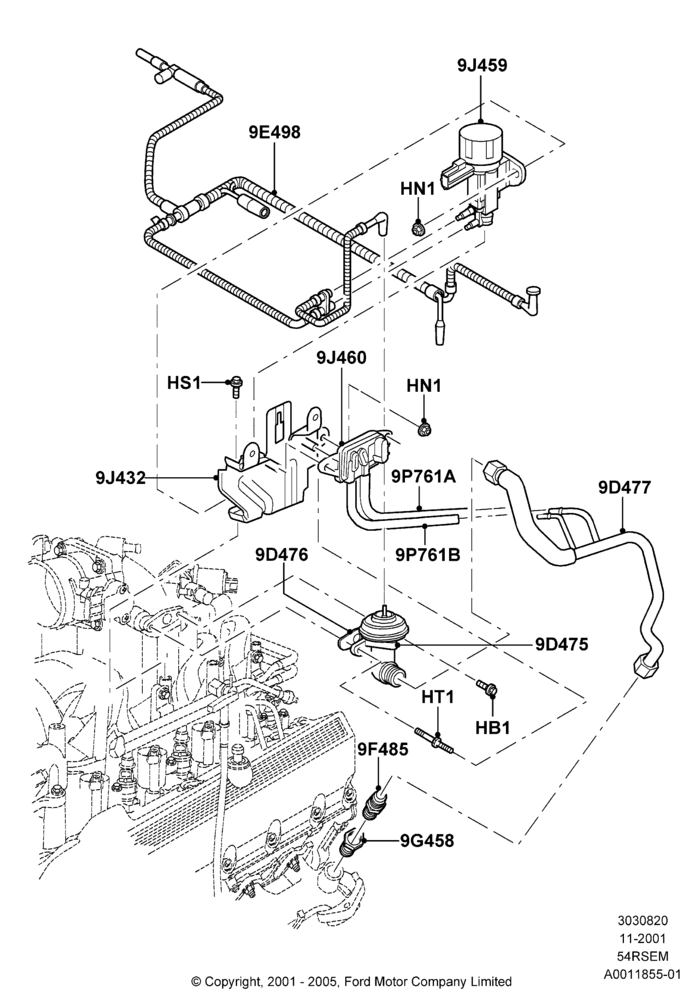 20A - Exhaust Gas Recirculation, 5.4L Modular SOHC V8; 18/MAR/2002-02/AUG/2004