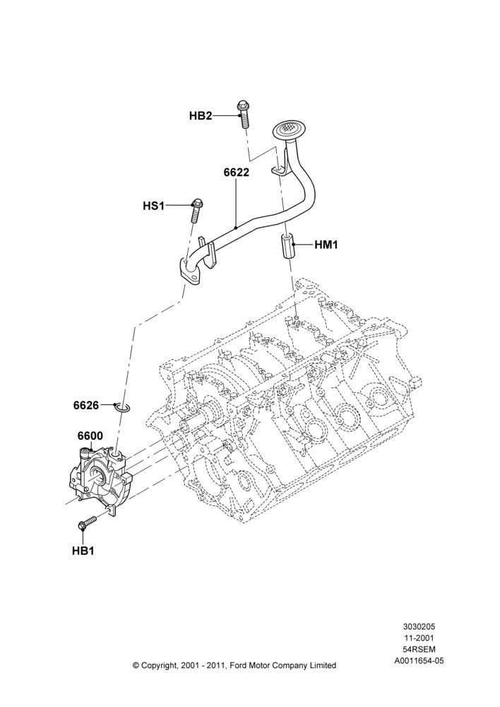 05A - Oil Pump, 5.4L Modular SOHC V8; 18/MAR/2002-02/AUG/2004