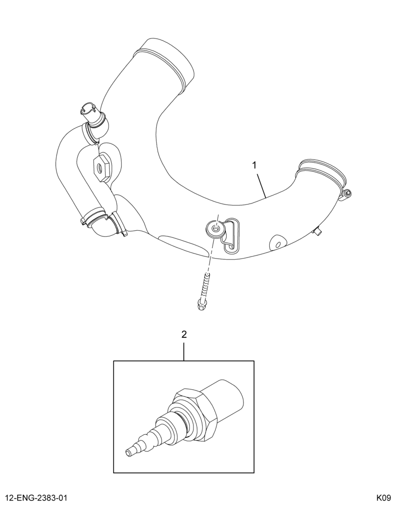......DUCT, AIR INLET AND SENSOR ASS (7E7Z-6N696-BA)