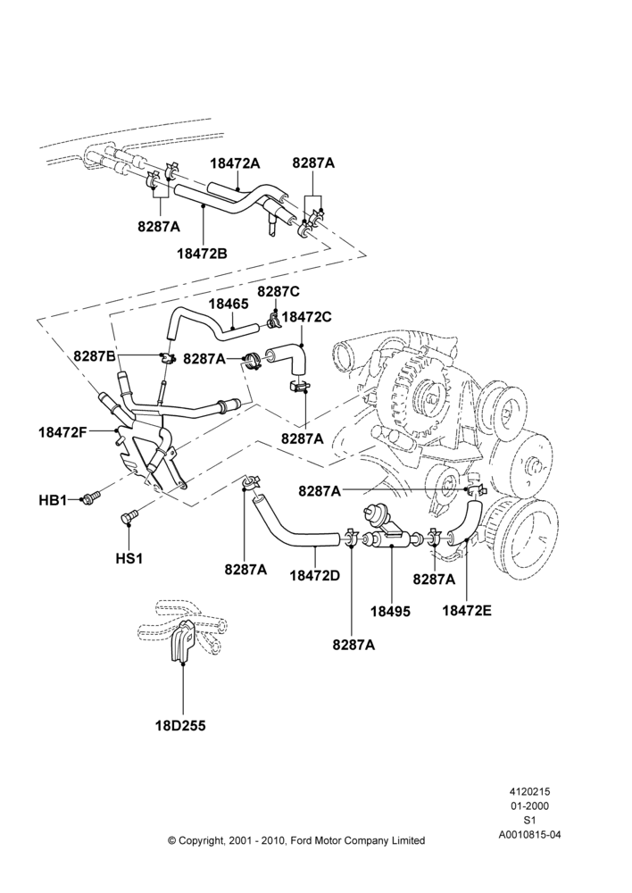 15B - Heater Hoses; 24/JUL/2000-08/SEP/2003