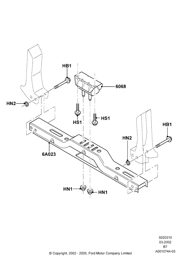 10A - Transmission Mounting; 18/MAR/2002-02/AUG/2006