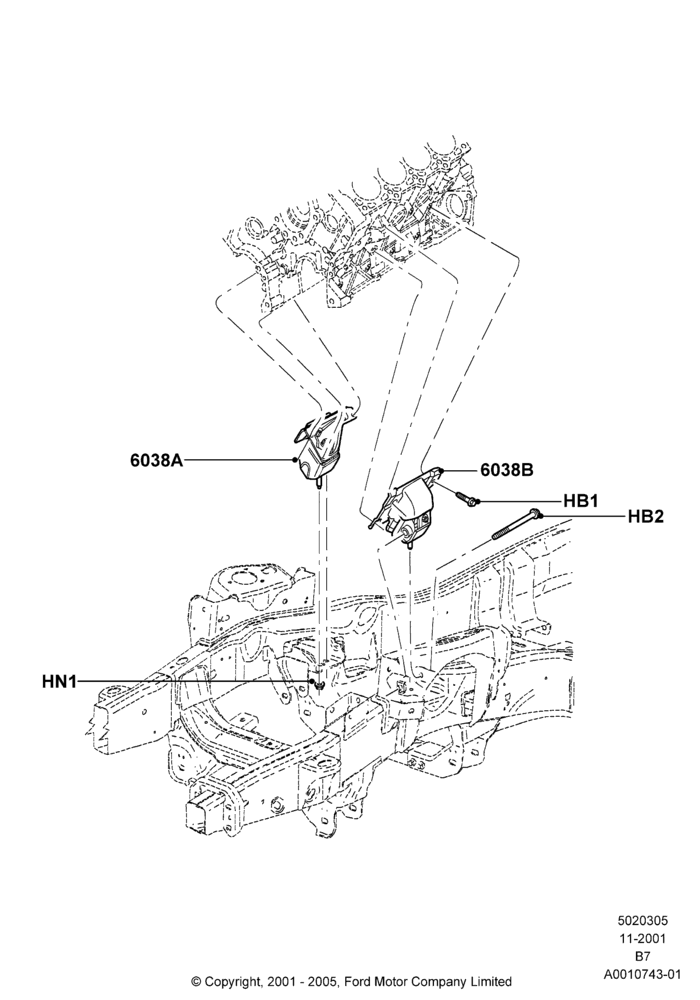 05A - Engine Mounting; 18/MAR/2002-02/AUG/2006