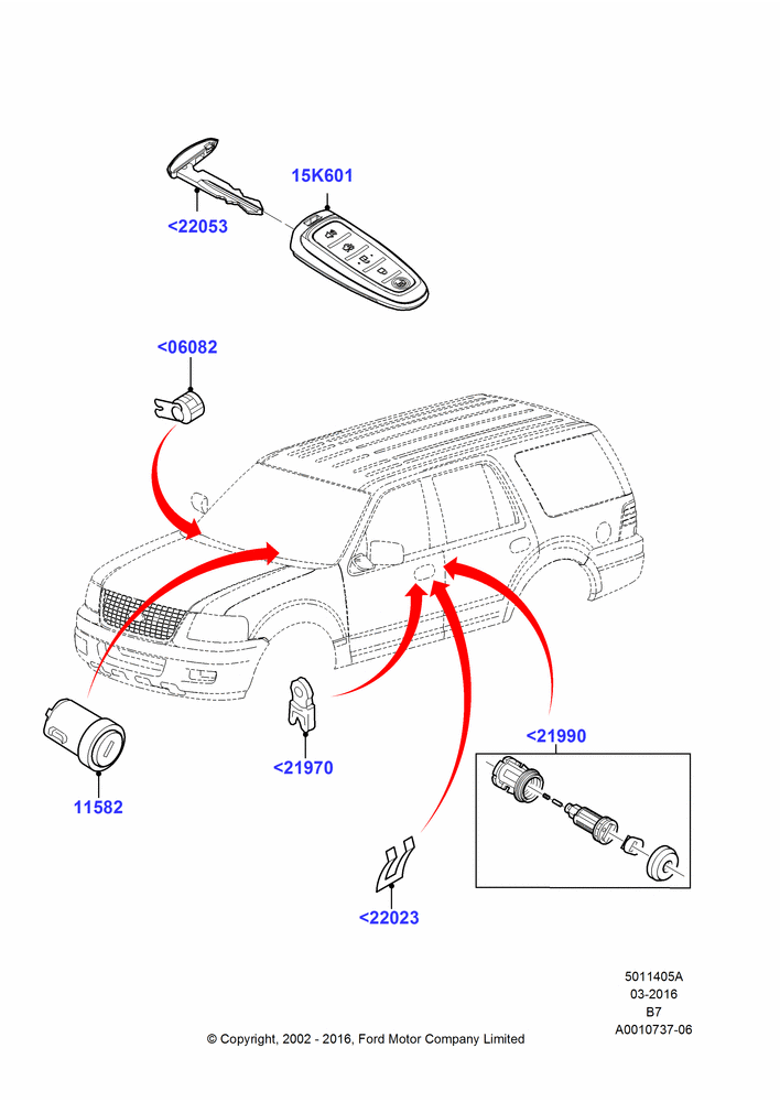 05A - Vehicle Lock Sets and Repair Kits; 18/MAR/2002-11/AUG/2014