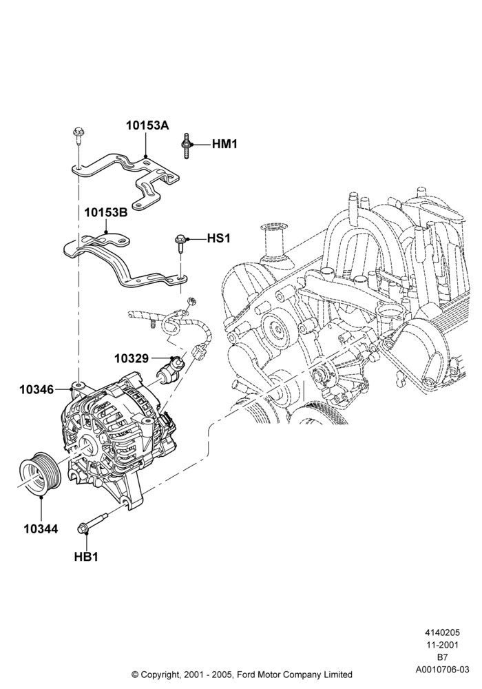05A - Alternator and Mountings; 18/MAR/2002-11/AUG/2014
