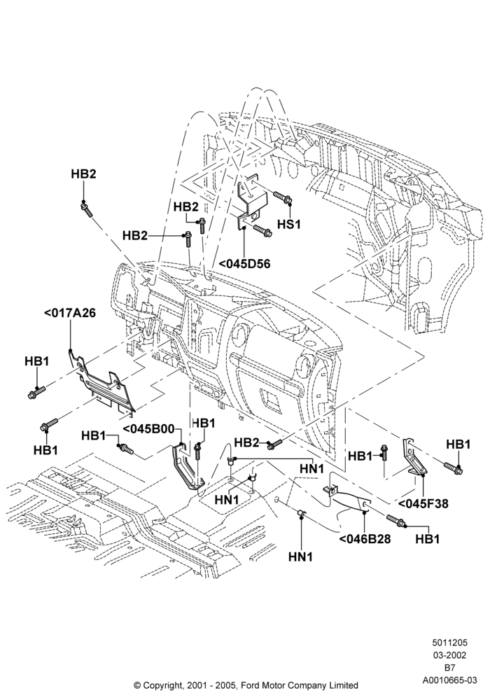 05C - Instrument Panel, Installation; 18/MAR/2002-02/AUG/2006