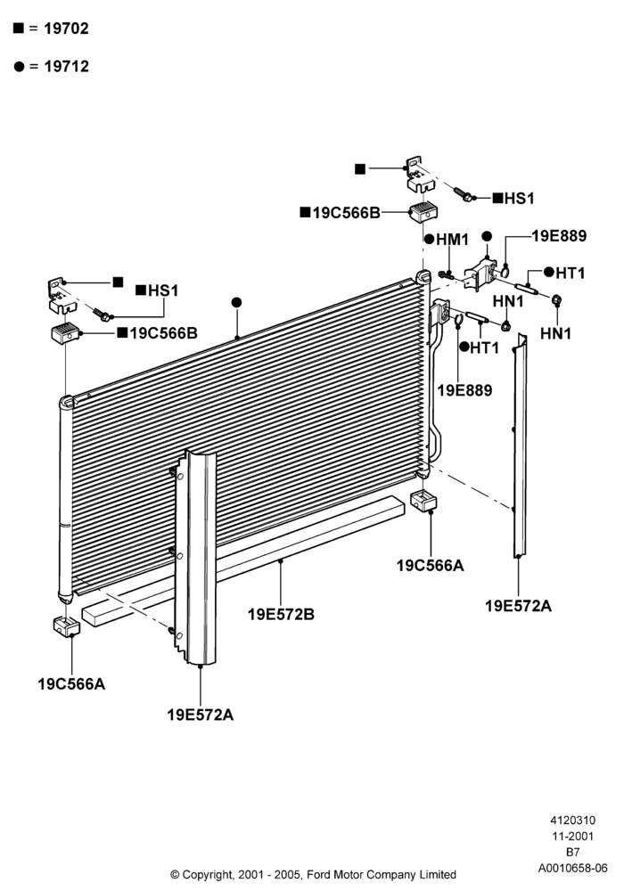 10A - Air Conditioning Condensr/Compressr, Condenser Assy; 18/MAR/2002-01/DEC/2003