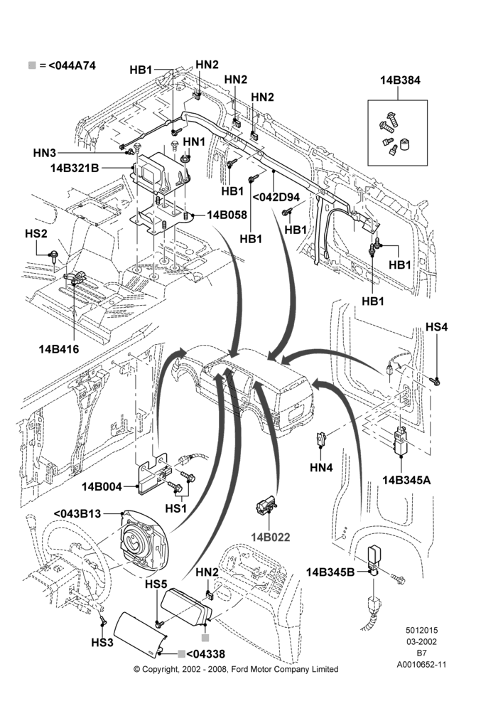 15A - Airbag System; 18/MAR/2002-02/AUG/2006