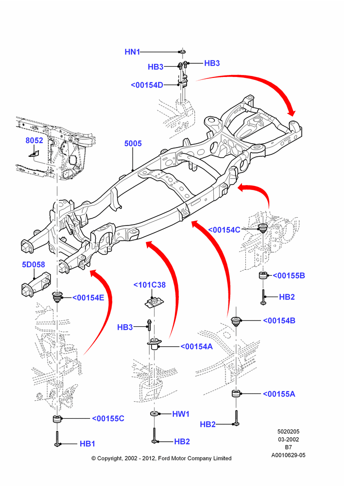05A - Chassis Frame; 18/MAR/2002-06/JUN/2004