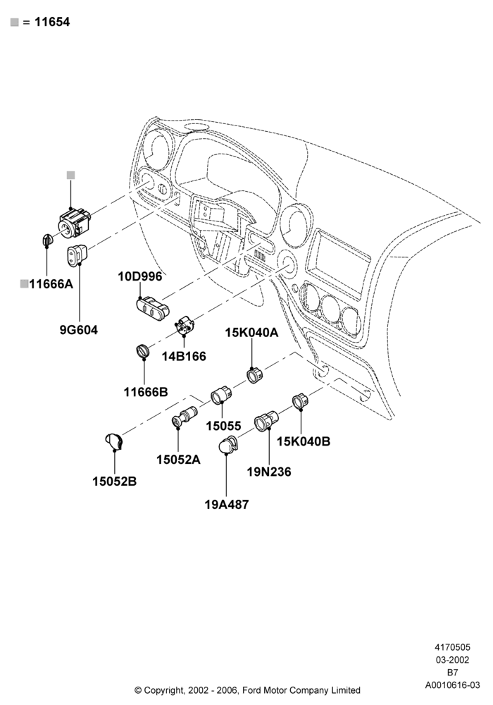 05A - Instrument Panel Related Parts; 18/MAR/2002-02/AUG/2006