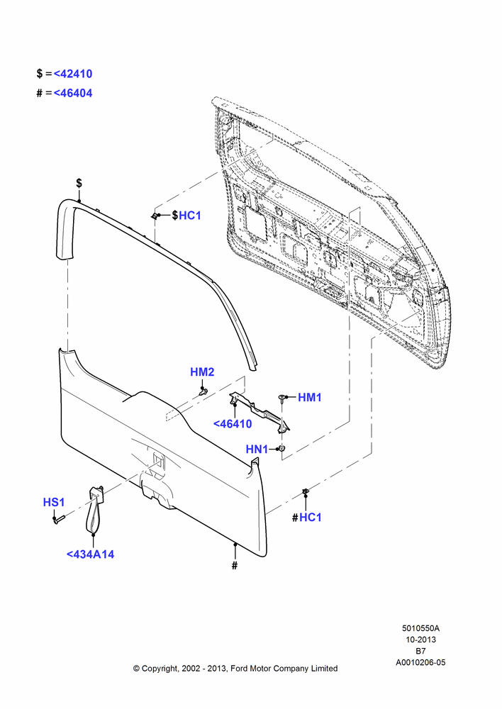 50A - Back Door/Tailgate Trim Panels; 18/MAR/2002-02/AUG/2006