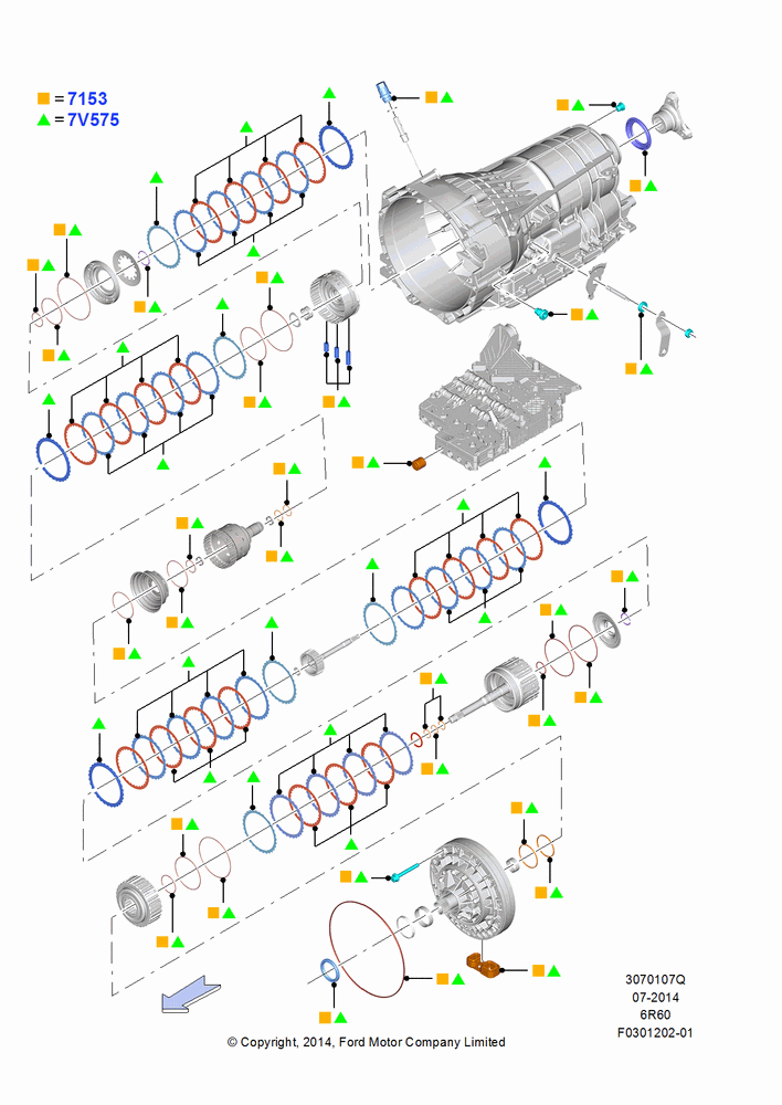 07Q - Automatic Transmission Gasket Kits, 6 Speed Automatic Trans (6R80); 20/OCT/2014