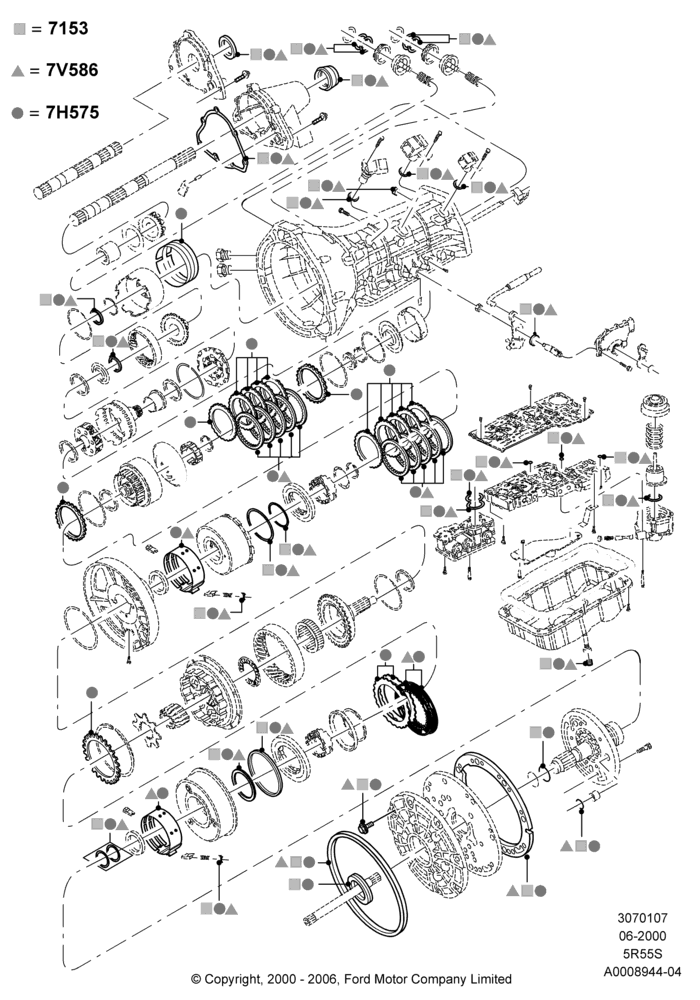 07A - Automatic Transmission Gasket Kits, 5 Speed Auto Transmission 5R55S; 04/MAR/2002-16/DEC/2010