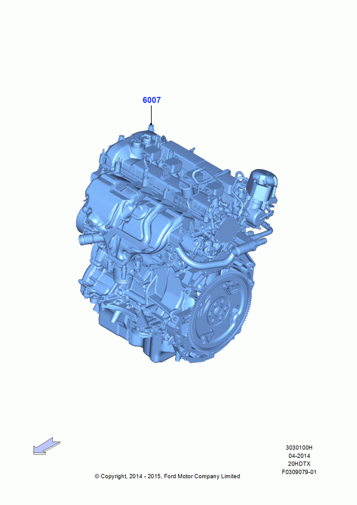 00H - Engine Assy Fully Dressed, 2.0L EcoBoost (240PS); 19/JAN/2015-06/SEP/2018
