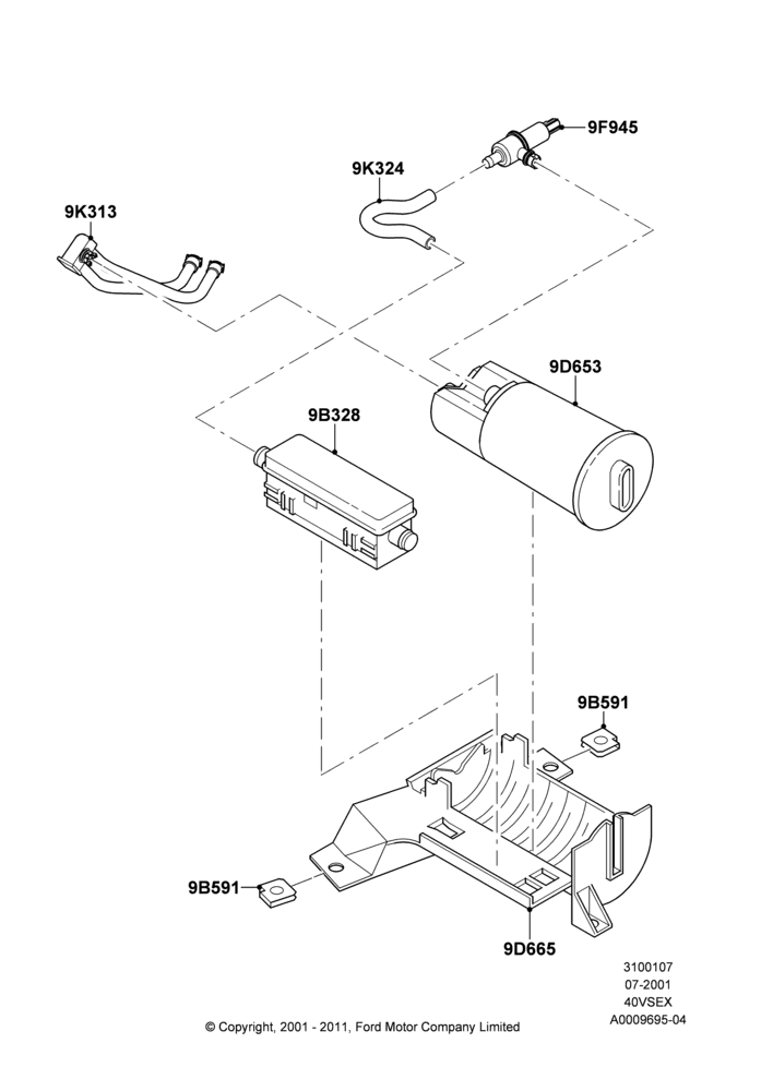 07D - Fuel Vapour System, 4.0L V6 12V SOHC EFI, FFV-(Ethanol) Fuel; 03/DEC/2001-09/MAY/2003